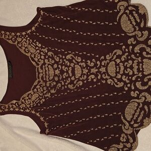 Picadilly Fashion Brown and Gold Camisole